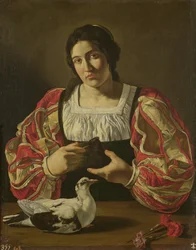Žena s holubicemi
